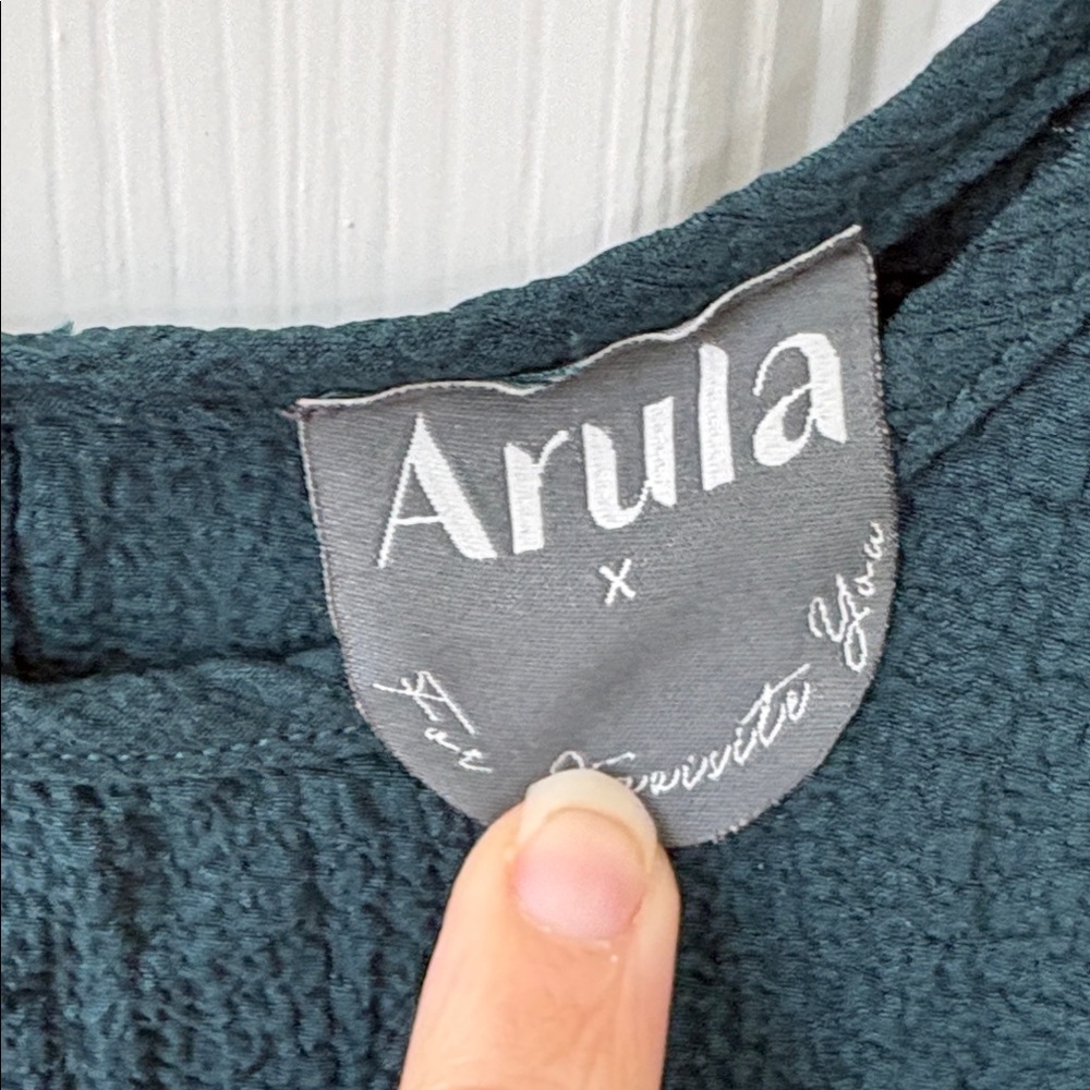 ARULA Dark Green Women's Blouse - Picture 2 of 4